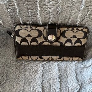 Coach Black and Tan Wallet